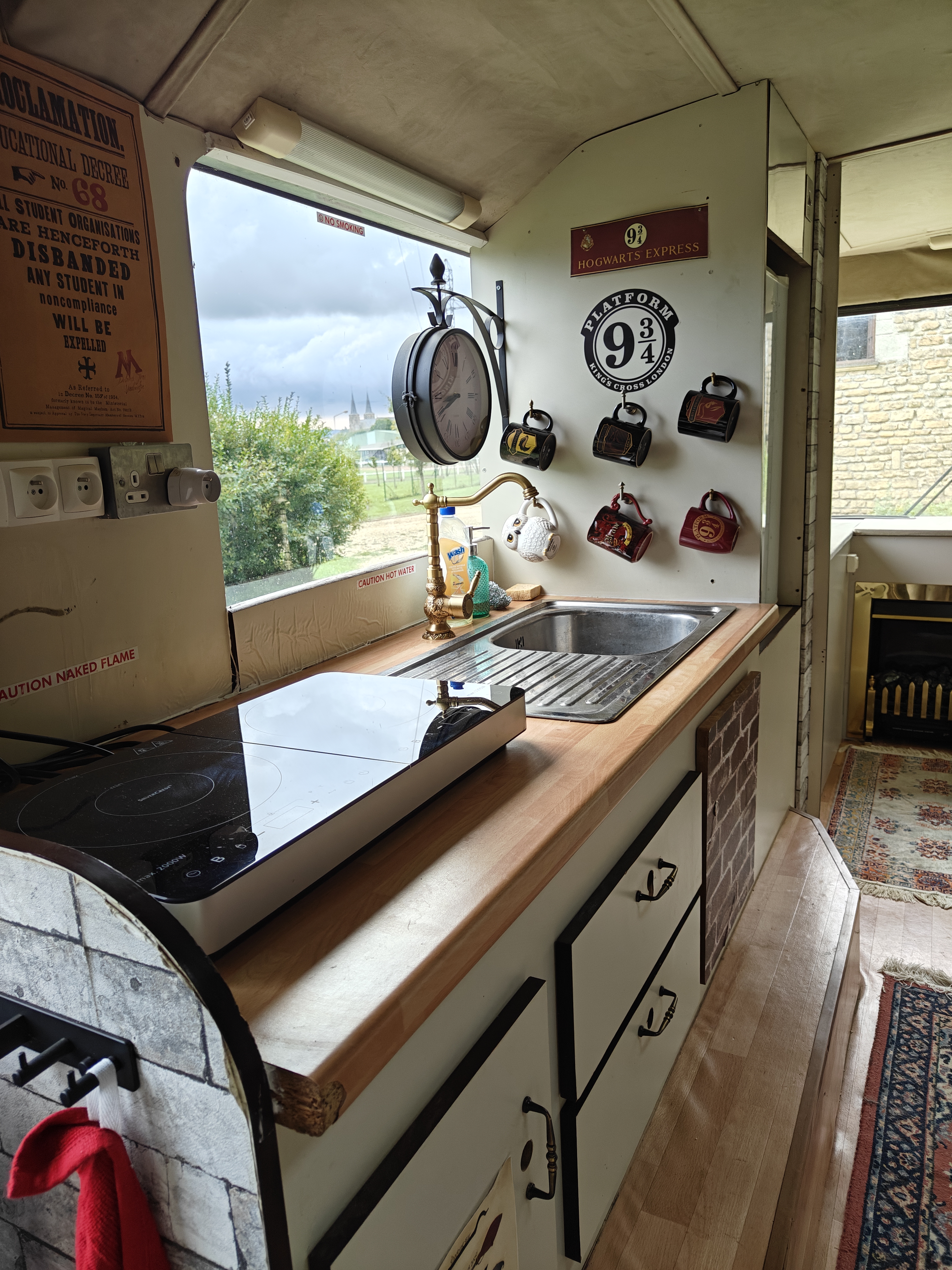 Cuisine du bus aménagé